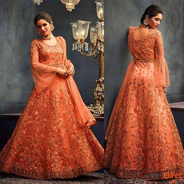 embroidered Anarkali gown