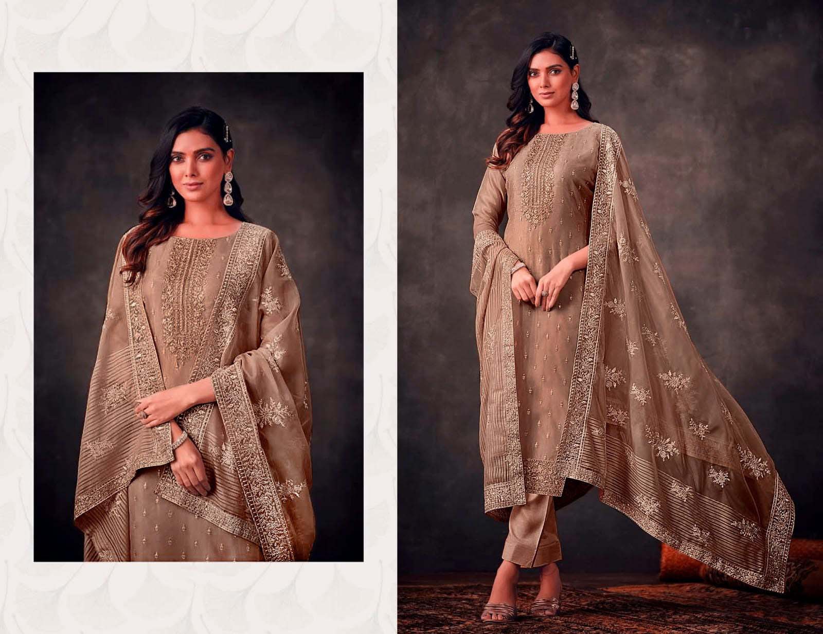 mustard yellow embroidered salwar kameez